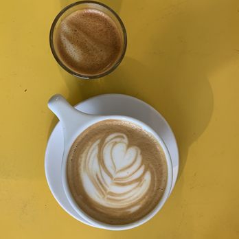 Alchemist Coffee Lab - Cortado and latte with oatmilk - Coffee & Tea Near Me - Fresno, California Alchemist Coffee Lab - Cortado and latte with oatmilk - Coffee & Tea Near Me - Fresno, California