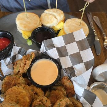 Oliver's Astoria - Fried pickles and breakfast sliders - New American Near Me - Astoria, New York Oliver's Astoria - Fried pickles and breakfast sliders - New American Near Me - Astoria, New York