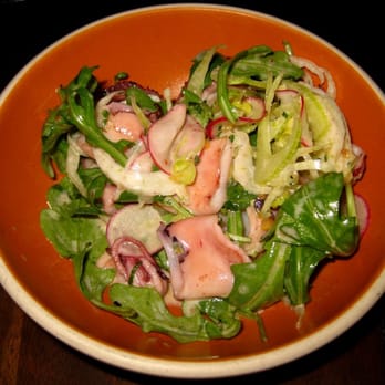 Frances - Grilled calamari with preserved lemon, shaved fennel, radish, wild arugula (1.7.11) - New American Near Me - San Francisco, California