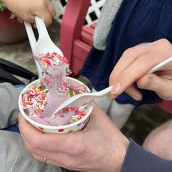 Lickety Split Ice Cream Shoppe - Purple cow (on top of the lemon mousse) in a regular cup $5