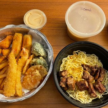 Pacific East - Tempura app, son's steak ramen (no extras) - Sushi Bars Near Me - Westlake, Ohio Pacific East - Tempura app, son's steak ramen (no extras) - Sushi Bars Near Me - Westlake, Ohio