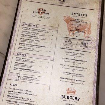 HEW Parlor & Chophouse - Menu - Steakhouses Near Me - Dunedin, Florida