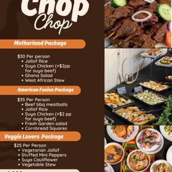 Chop Chop West African Cuisine - Book us for your catering services