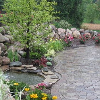 Traboscia - a stone patio with a water feature - Landscaping Near Me - Morton, Pennsylvania