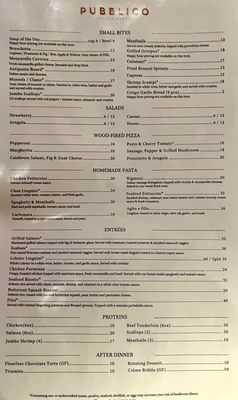 Menu photo 4 Pubblico Italian Eatery Scottsdale, AZ Menu photo 4 Pubblico Italian Eatery Scottsdale, AZ