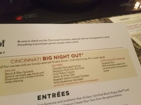 Menu photo 3 The Melting Pot - Cincinnati Cincinnati, OH Menu photo 3 The Melting Pot - Cincinnati Cincinnati, OH
