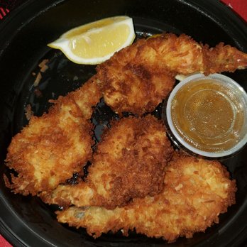 Michaelangelo's - Coconut shrimp. Too much coconut caked on. It made the shrimp very sweet. - Lounges Near Me - Bronx, New York