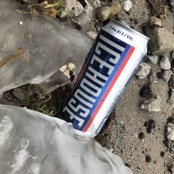 Pershing Park - Decoration left when your city officials are not serious about litter.