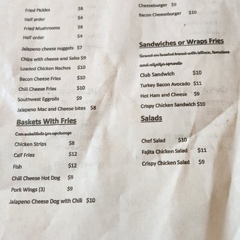 Three Tee's Bar and Grill - Menu - New American Near Me - Burns Flat, Oklahoma