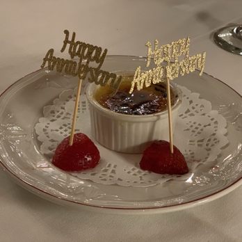 La Foret - complimentary dessert for our anniversary - French Near Me - San Jose, California