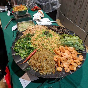 Proof Of The Pudding - Company holiday party catering at Atlanta Botanical Garden. Grilled shrimp and teriyaki chicken with assorted vegetable toppings. - Caterers Near Me - Atlanta, Georgia Proof Of The Pudding - Company holiday party catering at Atlanta Botanical Garden. Grilled shrimp and teriyaki chicken with assorted vegetable toppings. - Caterers Near Me - Atlanta, Georgia
