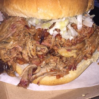 Big Black Grill - Pulled pork sandwich with sweet and sour coleslaw - Barbeque Near Me - New Stanton, Pennsylvania