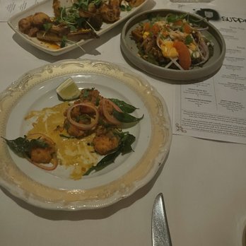 Yvonne's - Shrimp, Grilled Octopus Plate, Seared King Trumpet Mushrooms Plate - New American Near Me - Boston, Massachusetts