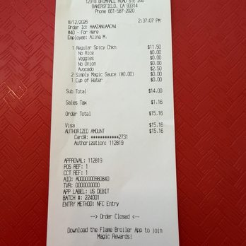 Flame Broiler - Fast Food Near Me - Bakersfield, California