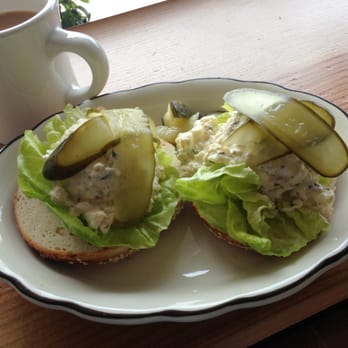 Wise Sons - Egg salad on a sesame bagel. Delicious egg salad. Bagel, not so much. - Breakfast & Brunch Near Me - Oakland, California Wise Sons - Egg salad on a sesame bagel. Delicious egg salad. Bagel, not so much. - Breakfast & Brunch Near Me - Oakland, California