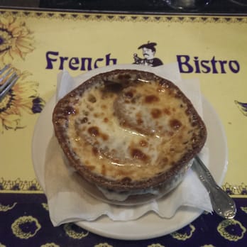 French Bistro - French onion soup....looks legit but ive had better - French Near Me - Miami, Florida