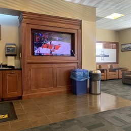 Waiting area with TV