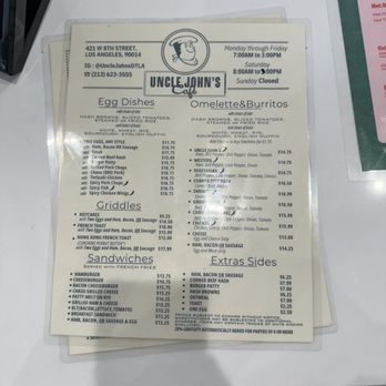Uncle John’s Cafe - Menu - American Near Me - Los Angeles, California Uncle John’s Cafe - Menu - American Near Me - Los Angeles, California