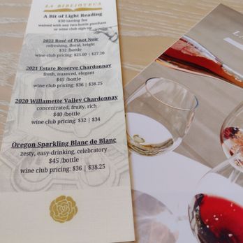 La Biblioteca - 2024- $30 wine tasting or BOGO with hotel stay - Wine Bars Near Me - Dundee, Oregon