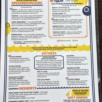 Big Buoy's - Menu - Smashburgers , Tacos , Entrees , Desserts and Soft Drinks ( as of 5-16-2026 ) - American Near Me - Kimberling City, Missouri Big Buoy's - Menu - Smashburgers , Tacos , Entrees , Desserts and Soft Drinks ( as of 5-16-2026 ) - American Near Me - Kimberling City, Missouri
