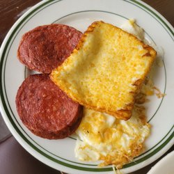 Bonao Restaurant - Fried cheese and Salami with eggs