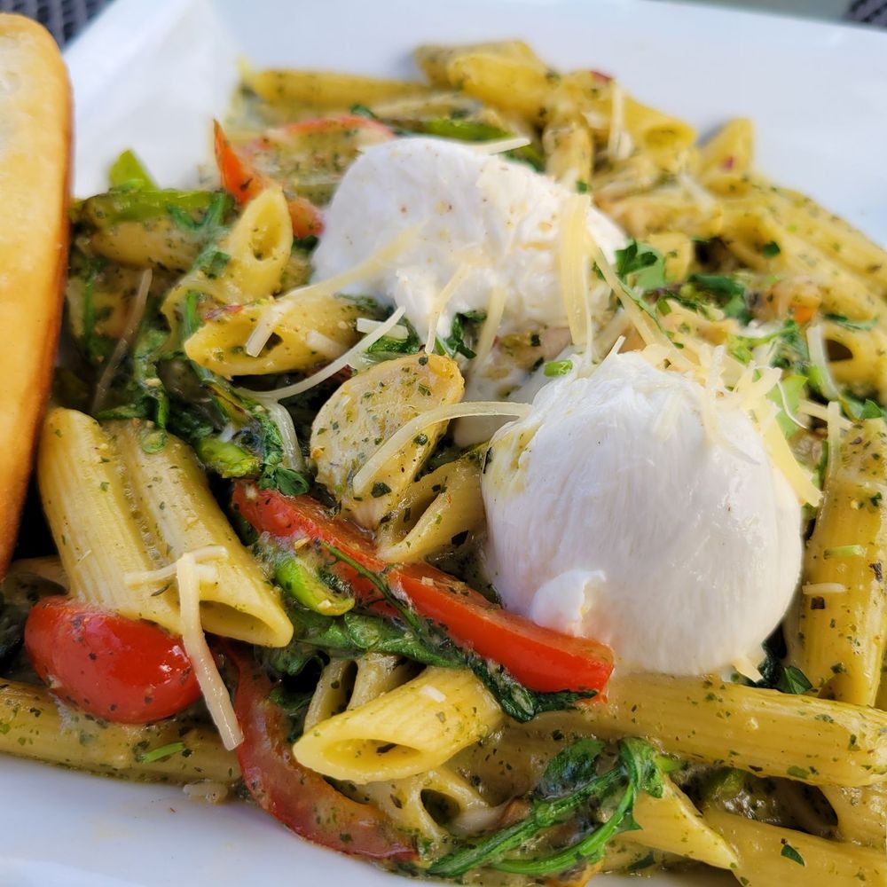 Burrata chicken pasta. Burrata chicken pasta.