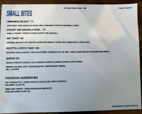 Menu photo 4 Twenty South San Luis Obispo, CA Menu photo 4 Twenty South San Luis Obispo, CA