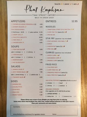 Menu photo 7 Phat Kaphrao Toronto, ON
