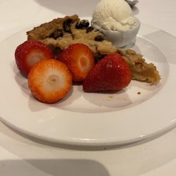 The Lobster Pot Restaurant - Vanilla ice cream, strawberries and an apple crumble