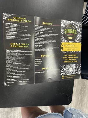 Menu photo 2 Singas Famous Pizzas- Sanford Sanford, FL Menu photo 2 Singas Famous Pizzas- Sanford Sanford, FL