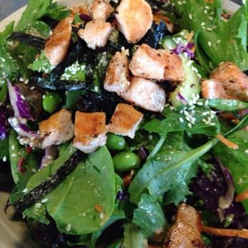 Green Tomato Grill - Miso salmon salad! YUM!! #glutenfree #cleaneating #healthychoices - New American Near Me - Orange, California Green Tomato Grill - Miso salmon salad! YUM!! #glutenfree #cleaneating #healthychoices - New American Near Me - Orange, California