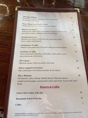 Menu photo 2 121 Tapas on the Water Fort Pierce, FL