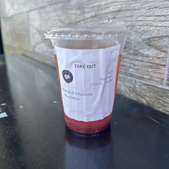 Angry AL's - Redbull infusion from next door cafe - Mediterranean Near Me - Huntington Beach, California