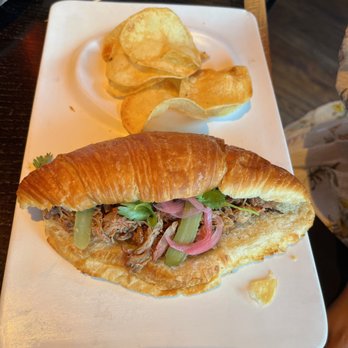 MAD - Second course: Pulled Pork Croissant - Spanish Near Me - Houston, Texas MAD - Second course: Pulled Pork Croissant - Spanish Near Me - Houston, Texas