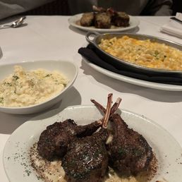 Lamb Chops With GARLIC MASHED and LOBSTER MAC & CHEESE. Lamb Chops With GARLIC MASHED and LOBSTER MAC & CHEESE.