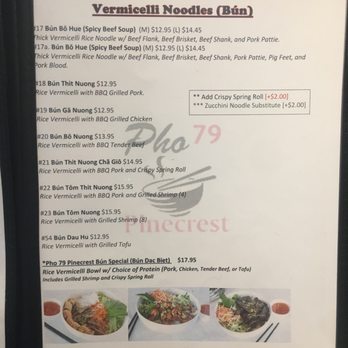 Pho 79 - Pinecrest - Menu - Vietnamese Near Me - Pinecrest, Florida Pho 79 - Pinecrest - Menu - Vietnamese Near Me - Pinecrest, Florida