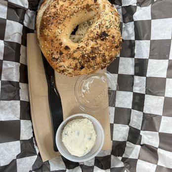 The Caffeinery - Everything bagel and jalepeno cream cheese - Coffee & Tea Near Me - Muncie, Indiana