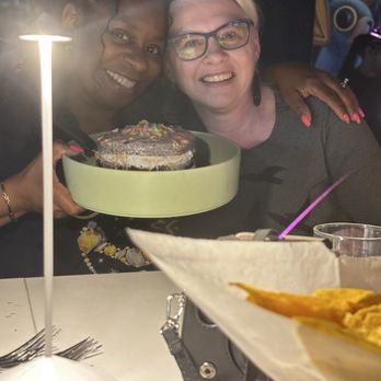 La Buena Vida - Raleigh - The birthday girl and her neighbor, Melissa. - Mexican Near Me - Raleigh, North Carolina