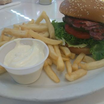 Jenny's Diner - Pastrami burger with fries. Asked for the pastrami to be extra grilled. Only $7.99 - Diners Near Me - Highland, California Jenny's Diner - Pastrami burger with fries. Asked for the pastrami to be extra grilled. Only $7.99 - Diners Near Me - Highland, California