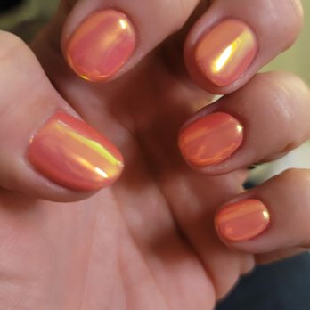 5 Star Nails - Cool color and got the unicorn chrome dip too! - Nail Salons Near Me - Wilmington, North Carolina