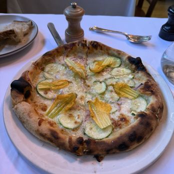 Chez Panisse - Pizza with zucchini and squash - New American Near Me - Berkeley, California