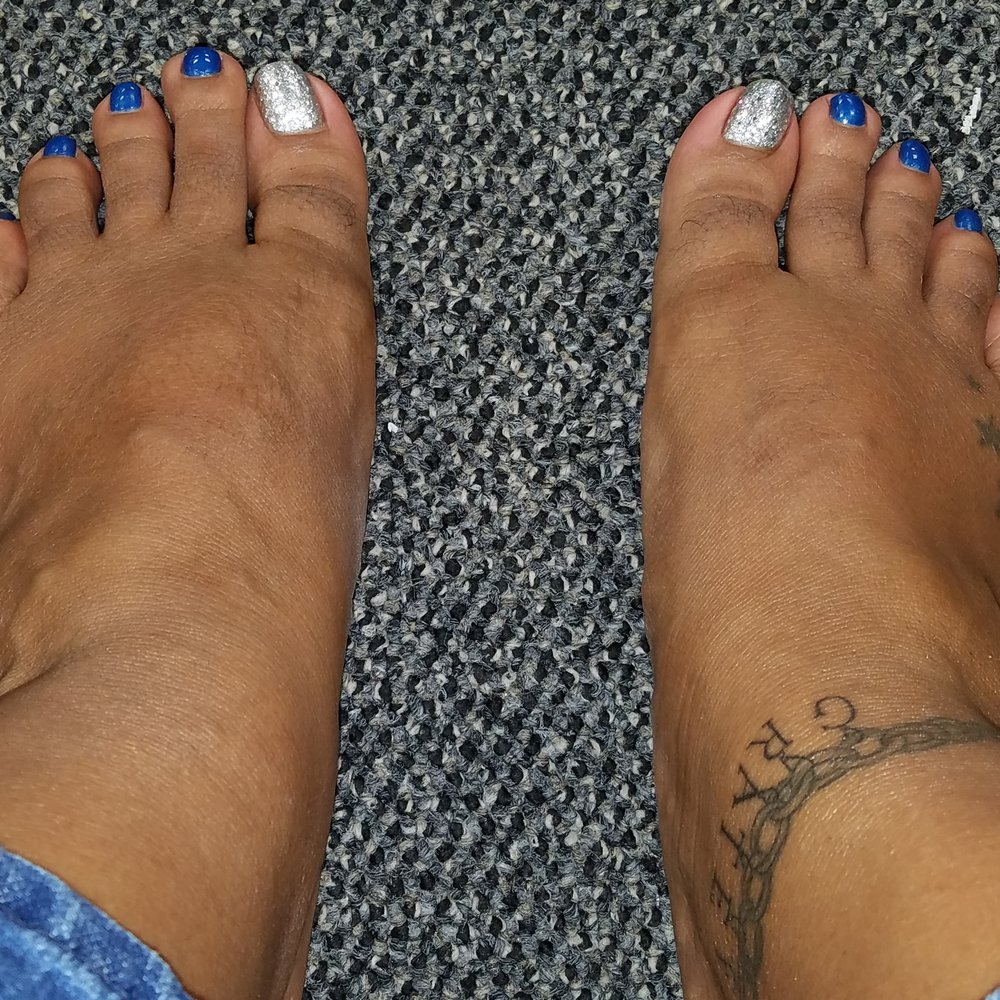 Modern Nails - 4th of July pedicure...matching nails coming up!!! Soooooooo relaxing! - Nail Salons Near Me - Indianapolis, Indiana