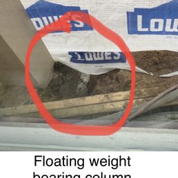 Floating weight-bearing column