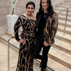 Julie Dy - My sister in law and her best friend, dressed to perform! Makeup/hair all by Julie and her team