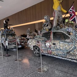 POST Houston - Art cars in lobby