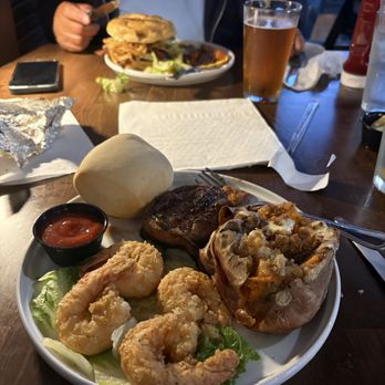 Ro's Grille - Surf n' Turf with Sweet Potato - Seafood Near Me - Athens, Alabama Ro's Grille - Surf n' Turf with Sweet Potato - Seafood Near Me - Athens, Alabama