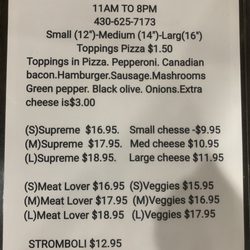 Via Italia - Menu