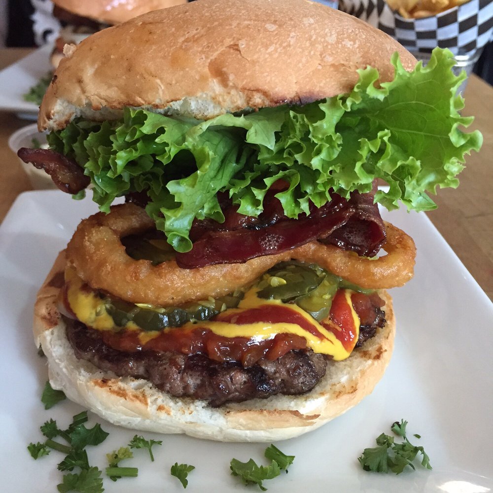 The Burger Joint - Make your own burger. Beef, lettuce, pickles, bacon, onion rings, ketchup, mustard, red relish, marble cheese. Fantastic!!!! - Burgers Near Me - Edmonton, Alberta The Burger Joint - Make your own burger. Beef, lettuce, pickles, bacon, onion rings, ketchup, mustard, red relish, marble cheese. Fantastic!!!! - Burgers Near Me - Edmonton, Alberta