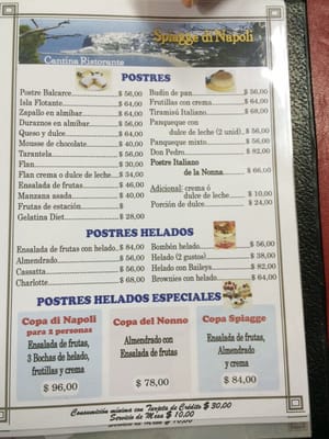 Menu photo 4 Spiagge di Napoli Buenos Aires, C