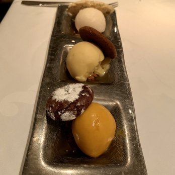 Gary Danko - Seasonal Sorbet Sampler with Cookies - New American Near Me - San Francisco, California Gary Danko - Seasonal Sorbet Sampler with Cookies - New American Near Me - San Francisco, California